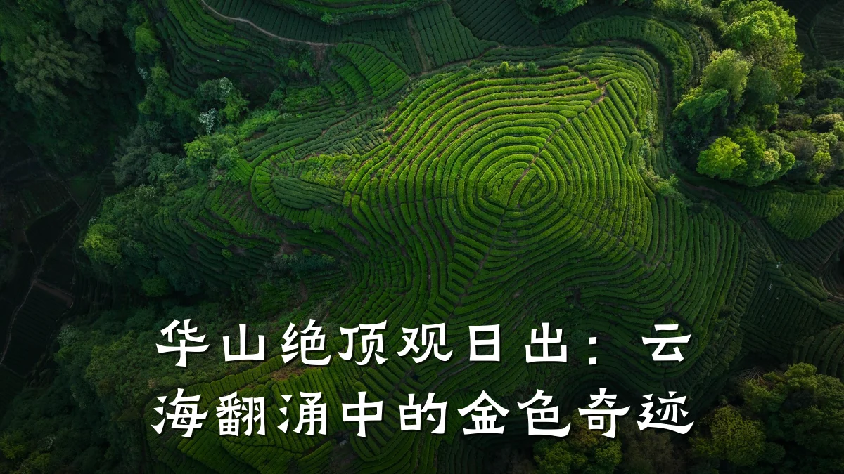 华山绝顶观日出:云海翻涌中的金色奇迹