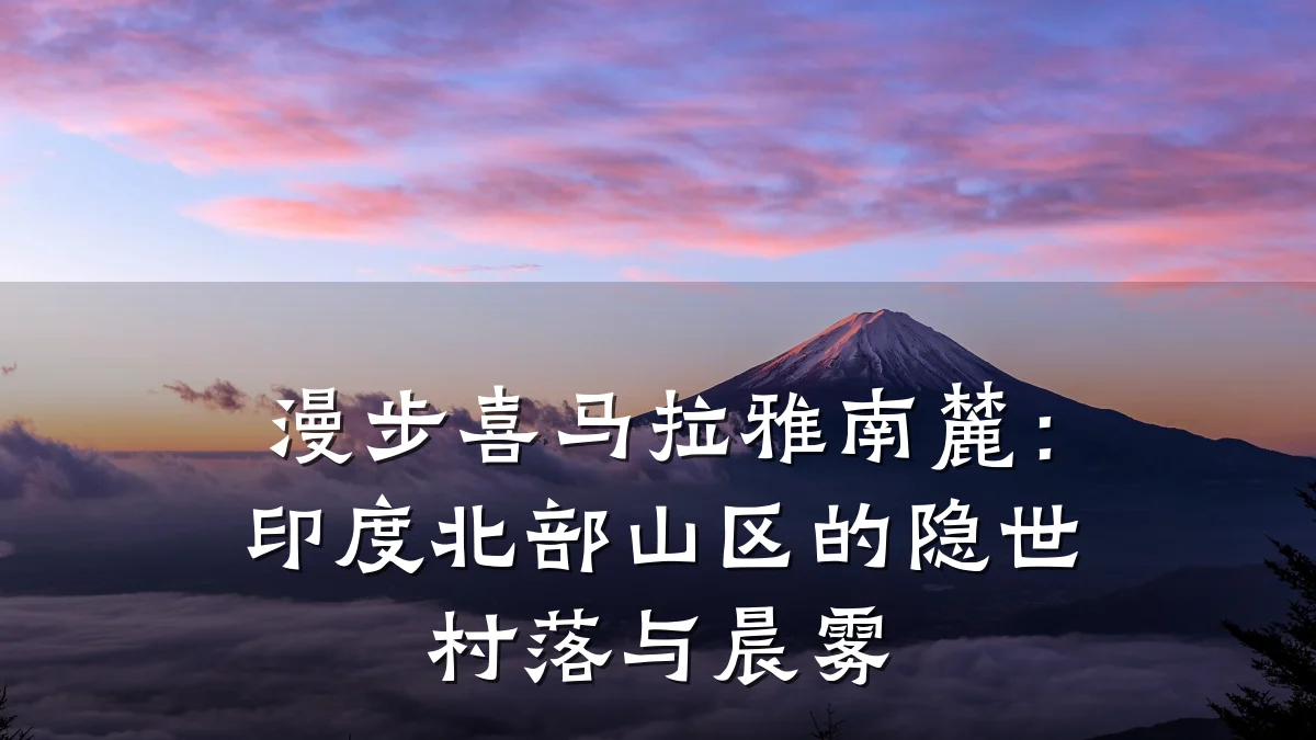 漫步喜马拉雅南麓:印度北部山区的隐世村落与晨雾