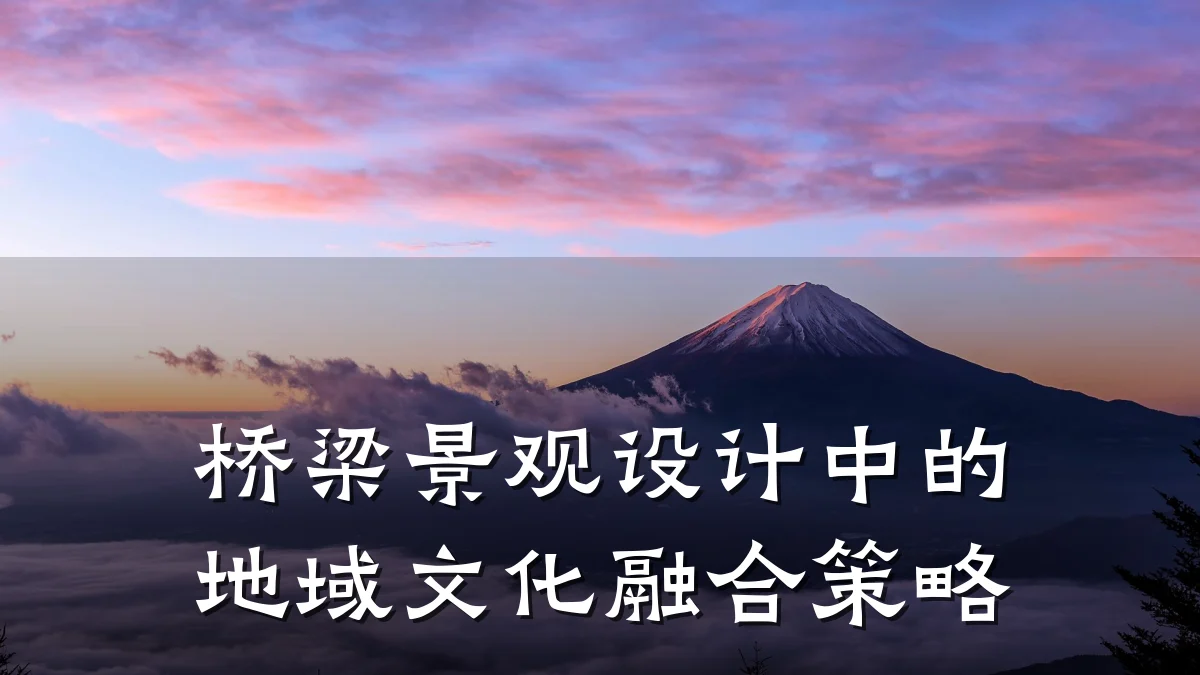 桥梁景观设计中的地域文化融合策略
