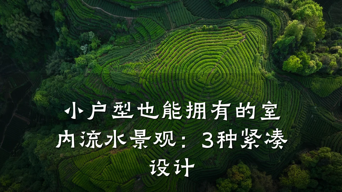小户型也能拥有的室内流水景观：3种紧凑设计