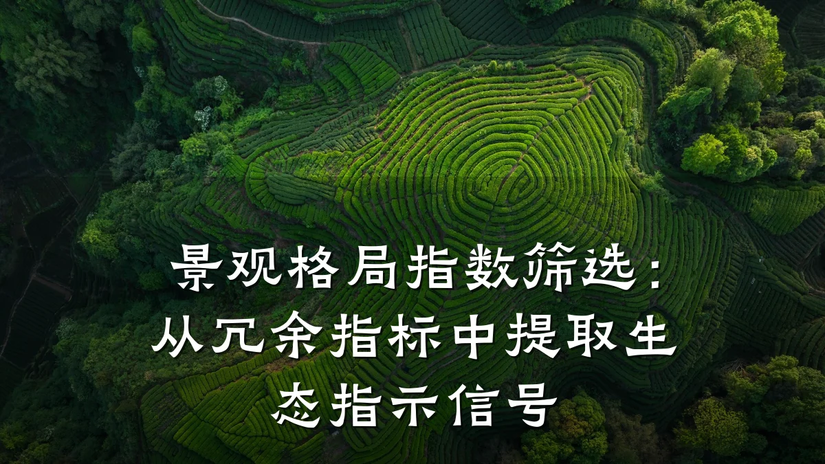 景观格局指数筛选:从冗余指标中提取生态指示信号