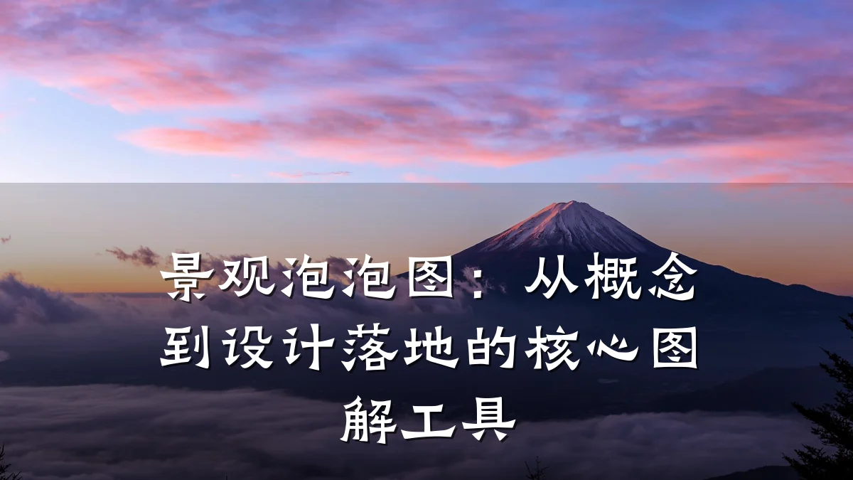 景观泡泡图:从概念到设计落地的核心图解工具