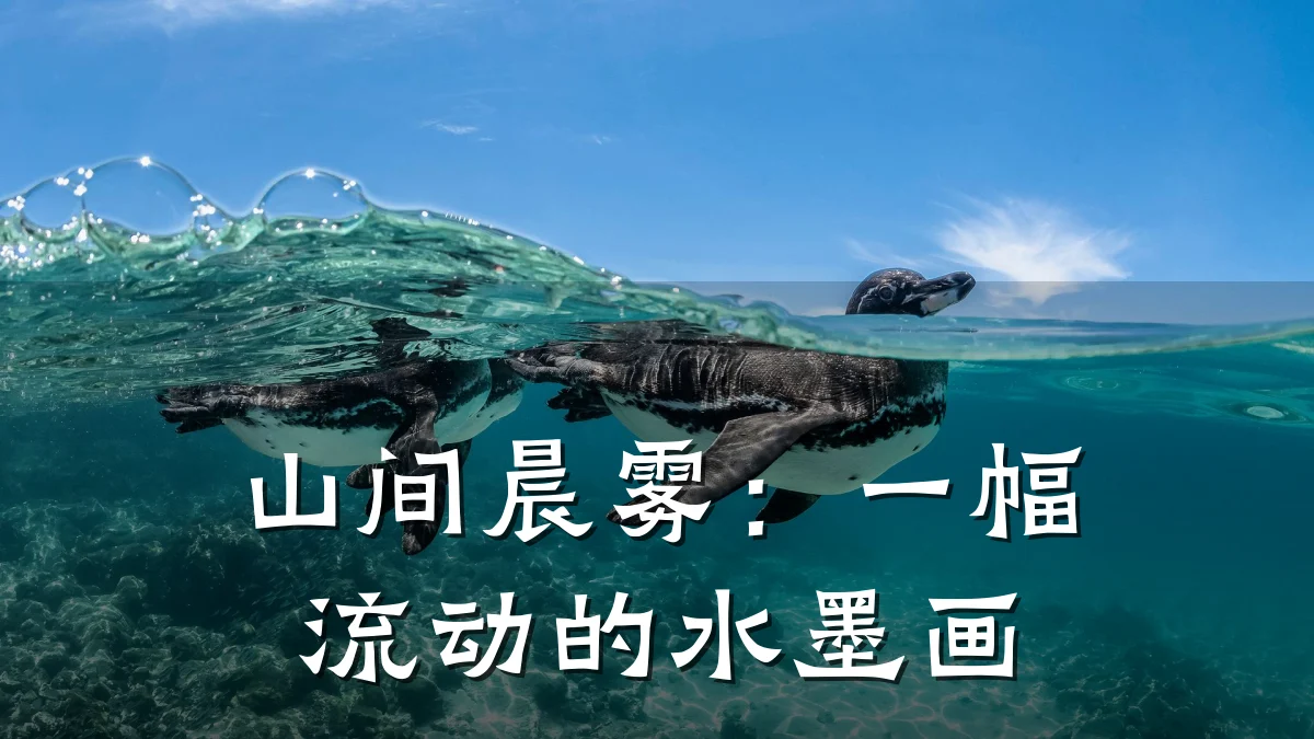 山间晨雾:一幅流动的水墨画