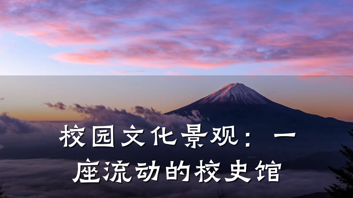 校园文化景观:一座流动的校史馆