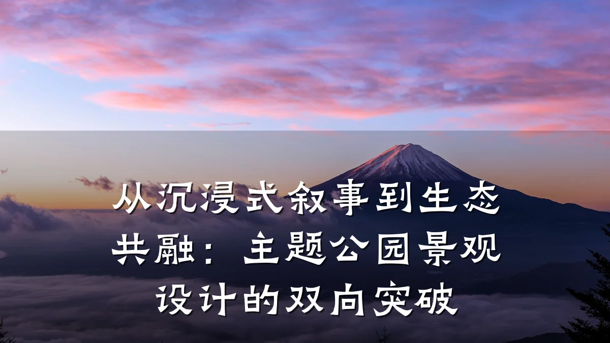 从沉浸式叙事到生态共融：主题公园景观设计的双向突破