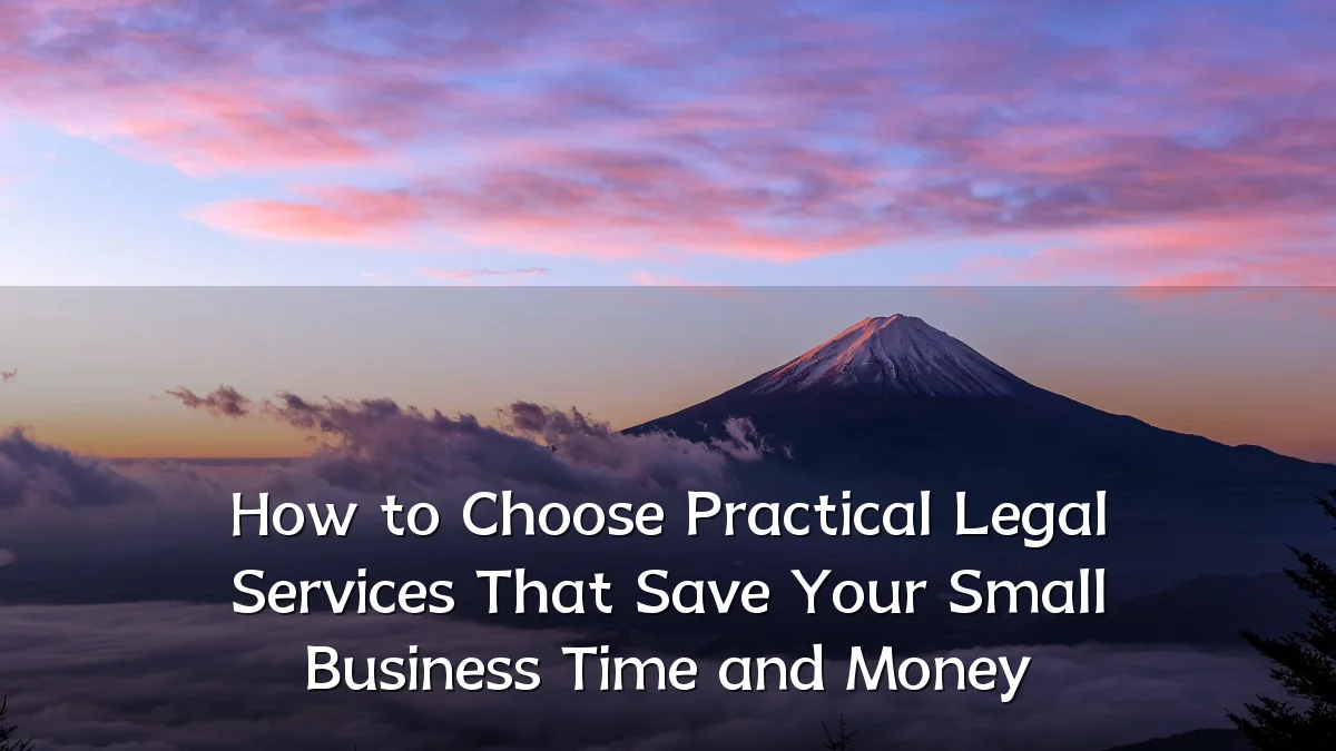 How to Choose Practical Legal Services That Save Your Small Business Time and Money