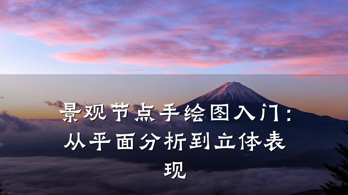 景观节点手绘图入门:从平面分析到立体表现