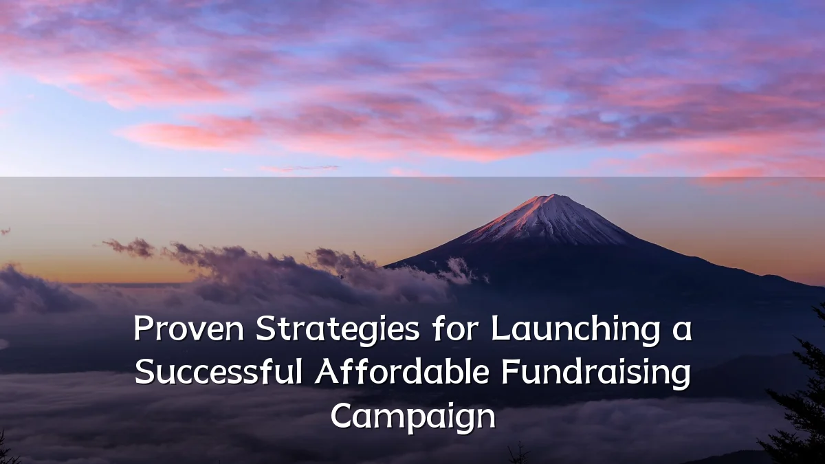 Proven Strategies for Launching a Successful Affordable Fundraising Campaign
