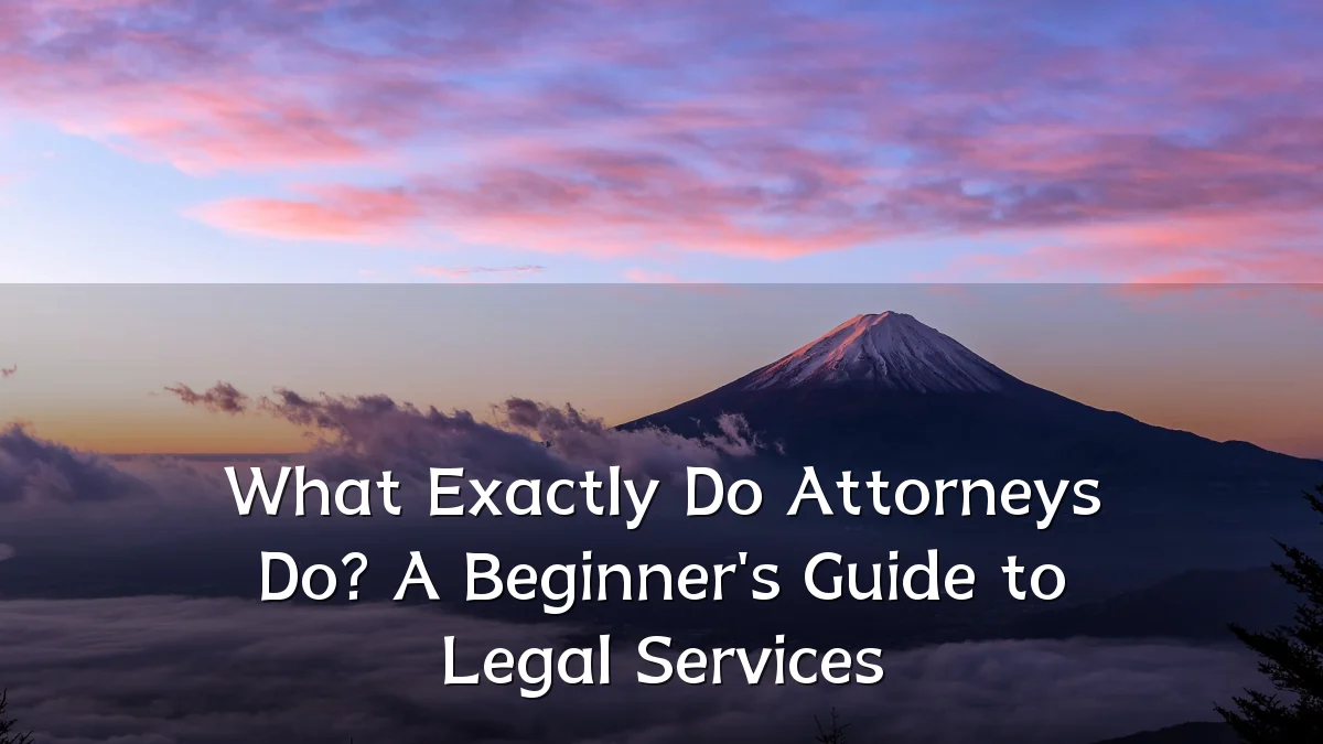 What Exactly Do Attorneys Do? A Beginner's Guide to Legal Services