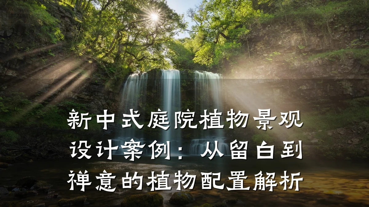 新中式庭院植物景观设计案例:从留白到禅意的植物配置解析