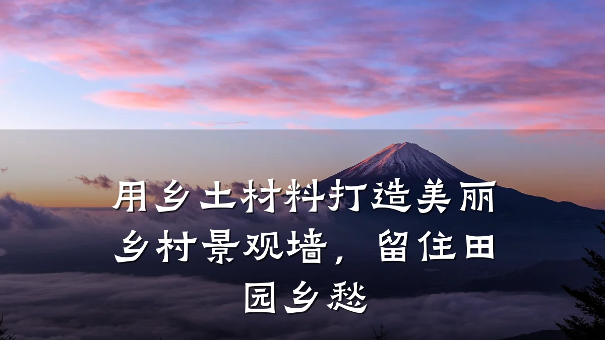 用乡土材料打造美丽乡村景观墙,留住田园乡愁