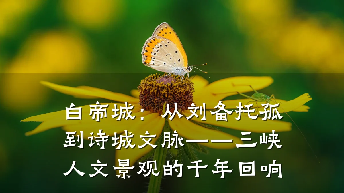 白帝城:从刘备托孤到诗城文脉——三峡人文景观的千年回响