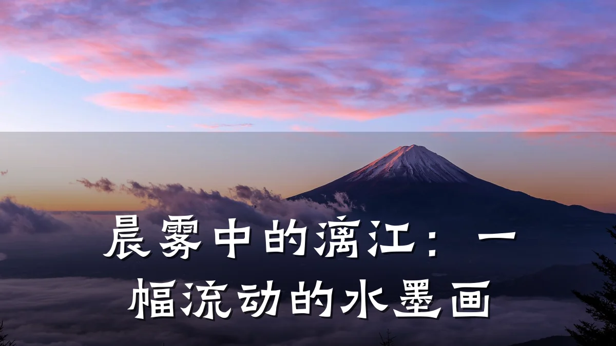晨雾中的漓江:一幅流动的水墨画