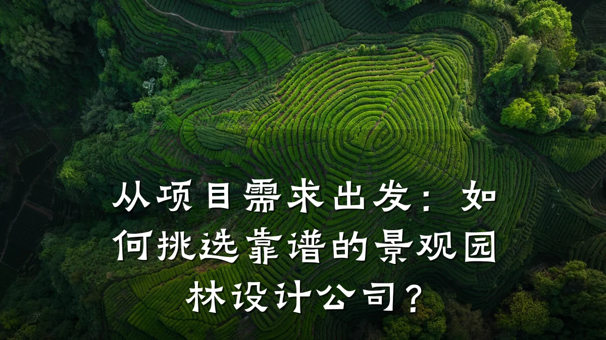 从项目需求出发：如何挑选靠谱的景观园林设计公司？