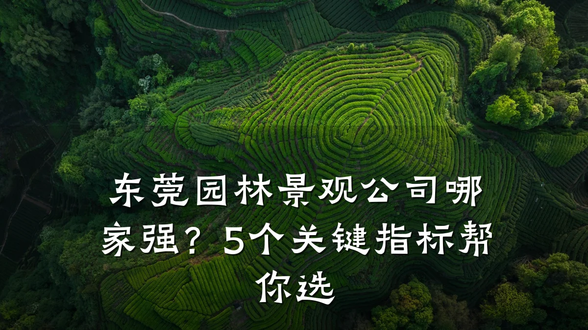 东莞园林景观公司哪家强?5个关键指标帮你选