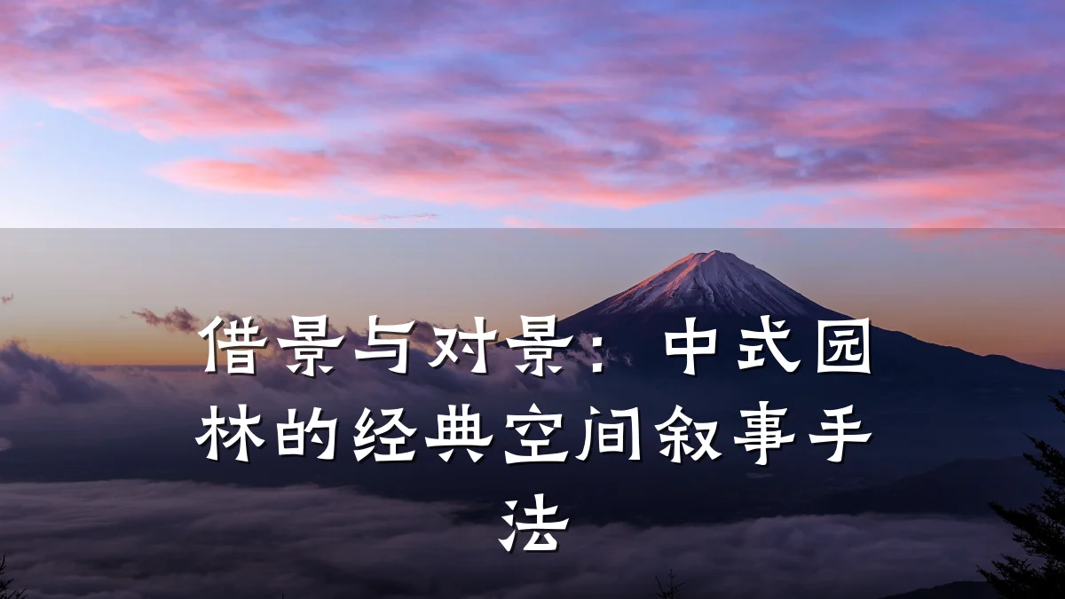 借景与对景:中式园林的经典空间叙事手法