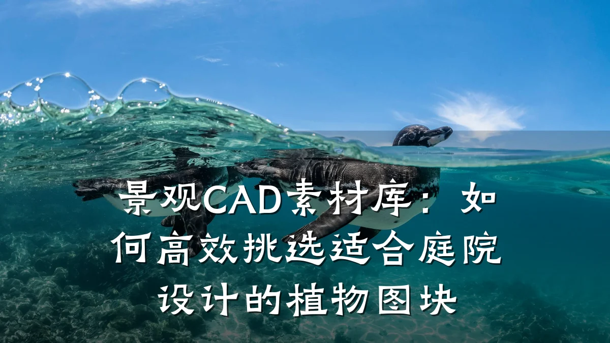 景观CAD素材库:如何高效挑选适合庭院设计的植物图块