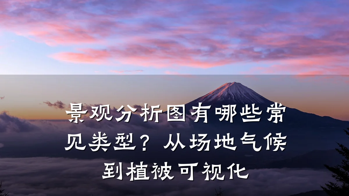 景观分析图有哪些常见类型?从场地气候到植被可视化