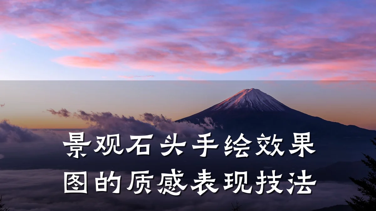 景观石头手绘效果图的质感表现技法