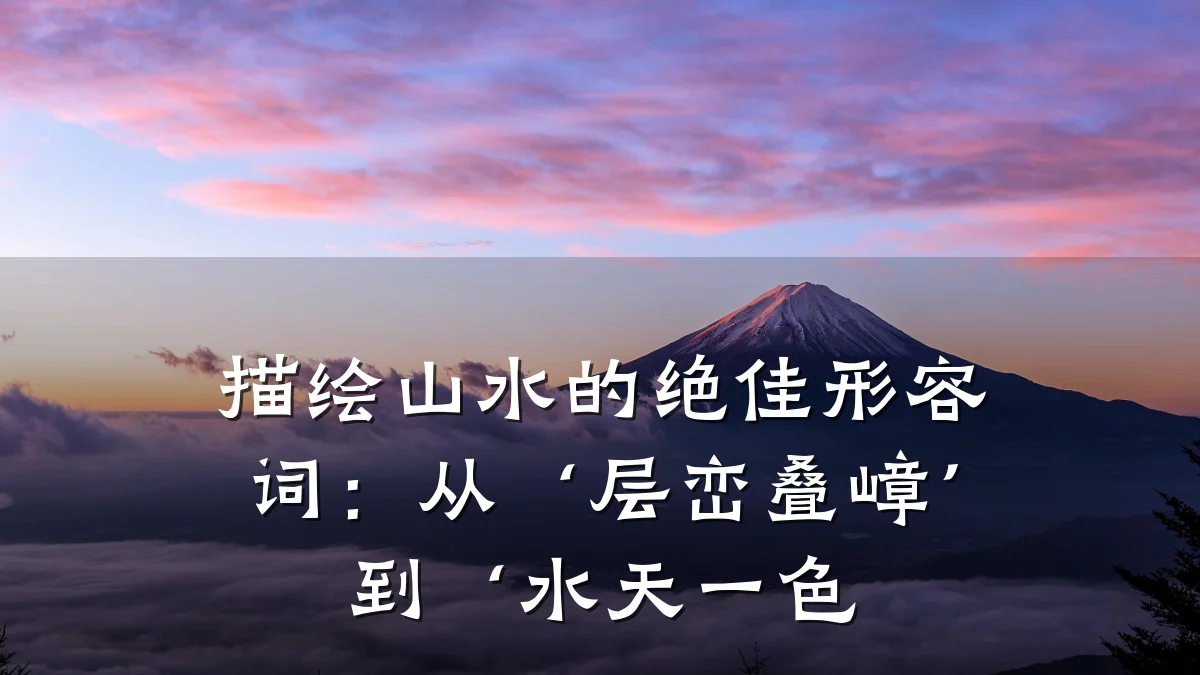 描绘山水的绝佳形容词:从‘层峦叠嶂’到‘水天一色
