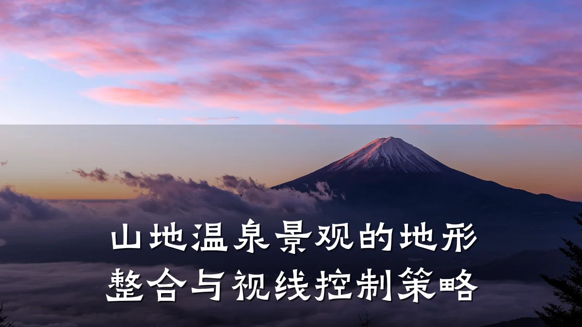 山地温泉景观的地形整合与视线控制策略