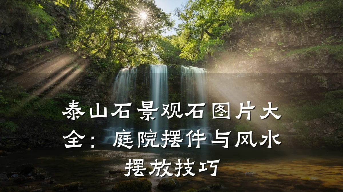 泰山石景观石图片大全:庭院摆件与风水摆放技巧
