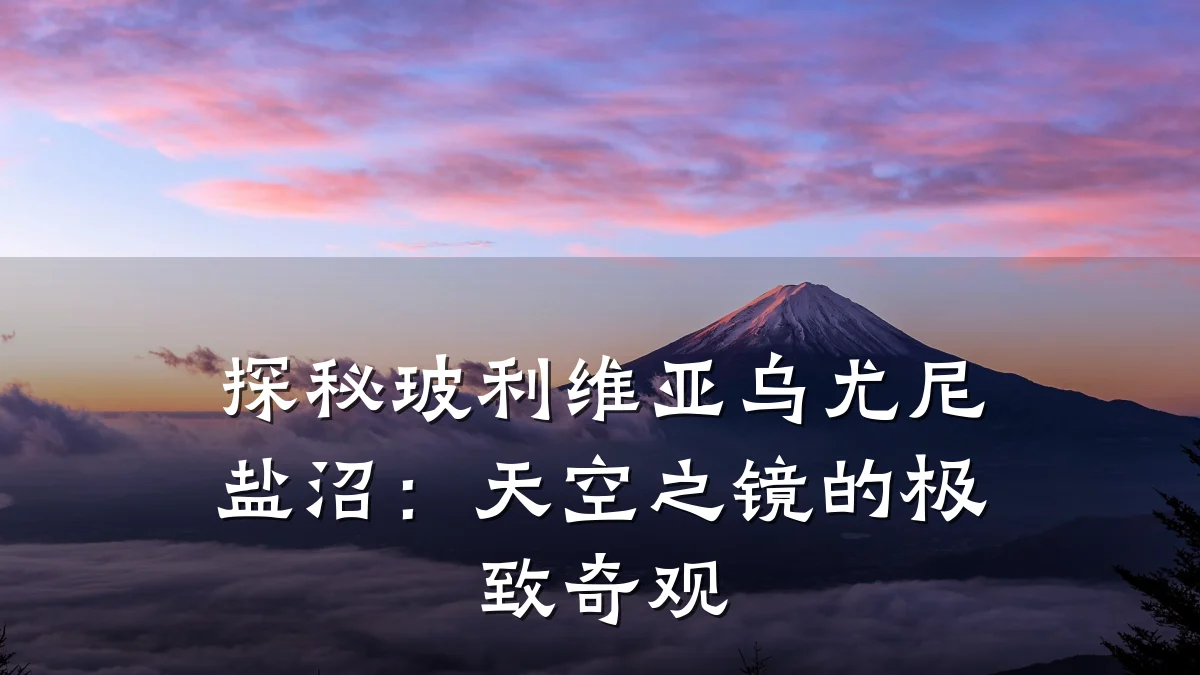 探秘玻利维亚乌尤尼盐沼:天空之镜的极致奇观