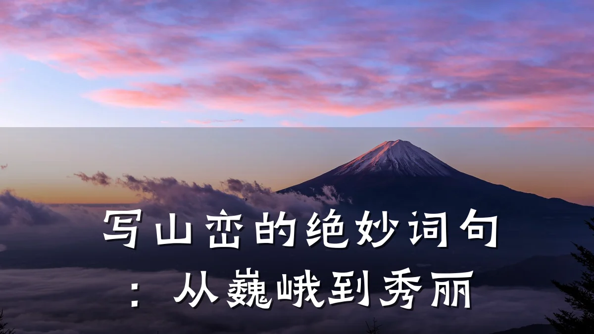 写山峦的绝妙词句：从巍峨到秀丽