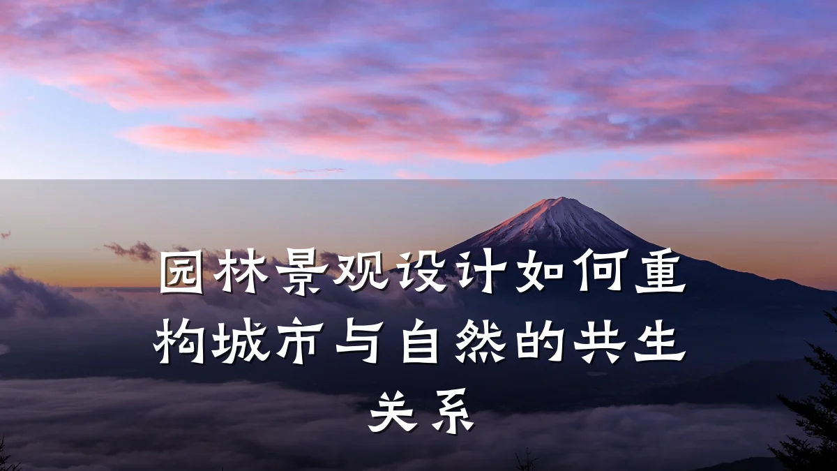 园林景观设计如何重构城市与自然的共生关系